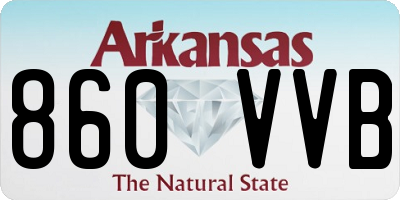 AR license plate 860VVB