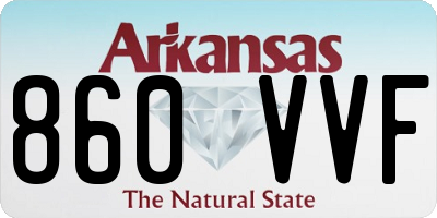 AR license plate 860VVF