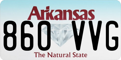 AR license plate 860VVG