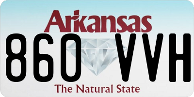AR license plate 860VVH