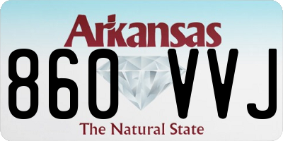 AR license plate 860VVJ