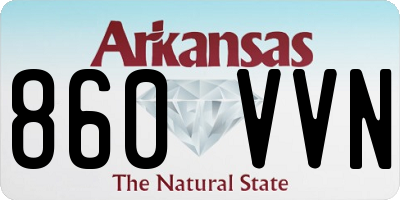 AR license plate 860VVN