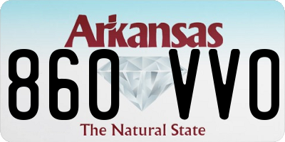 AR license plate 860VVO