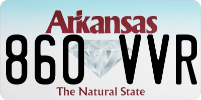AR license plate 860VVR