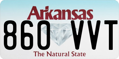 AR license plate 860VVT