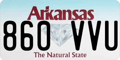 AR license plate 860VVU