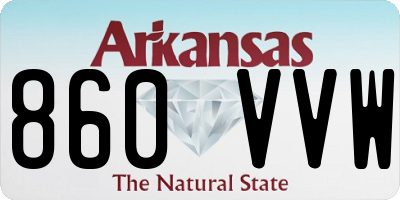AR license plate 860VVW