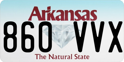 AR license plate 860VVX