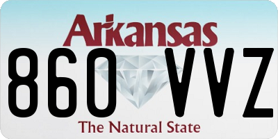 AR license plate 860VVZ