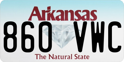 AR license plate 860VWC
