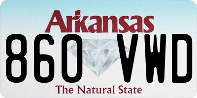 AR license plate 860VWD