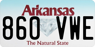 AR license plate 860VWE