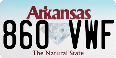 AR license plate 860VWF