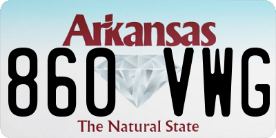 AR license plate 860VWG
