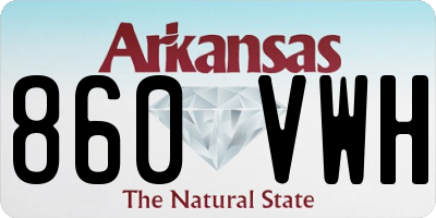 AR license plate 860VWH