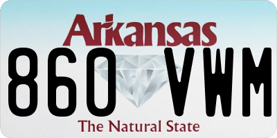 AR license plate 860VWM