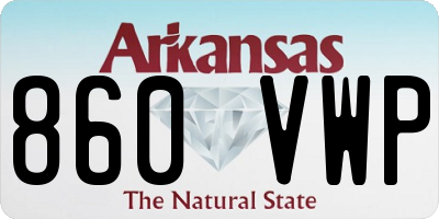 AR license plate 860VWP