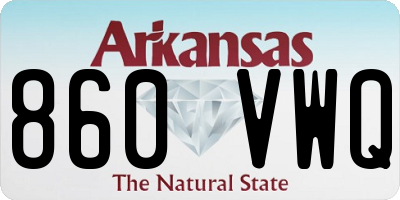AR license plate 860VWQ