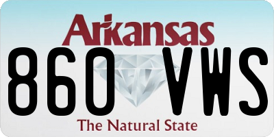 AR license plate 860VWS