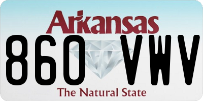 AR license plate 860VWV