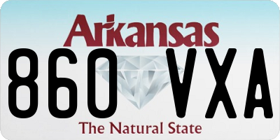 AR license plate 860VXA