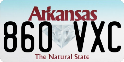 AR license plate 860VXC