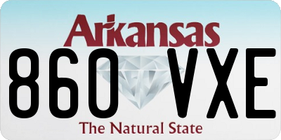 AR license plate 860VXE