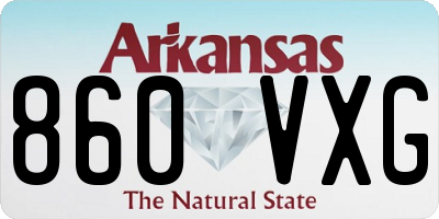 AR license plate 860VXG