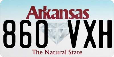 AR license plate 860VXH