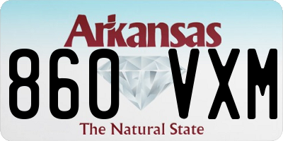 AR license plate 860VXM