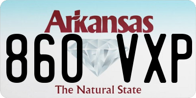 AR license plate 860VXP