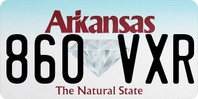 AR license plate 860VXR