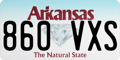 AR license plate 860VXS