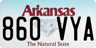 AR license plate 860VYA