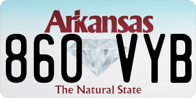 AR license plate 860VYB