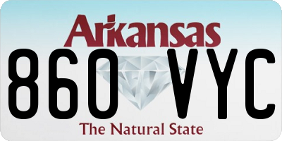 AR license plate 860VYC
