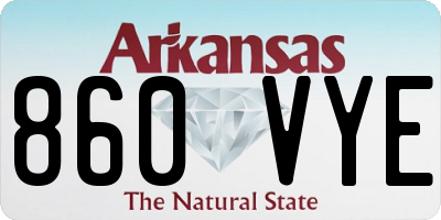 AR license plate 860VYE