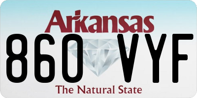 AR license plate 860VYF