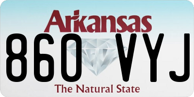 AR license plate 860VYJ