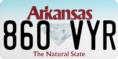 AR license plate 860VYR