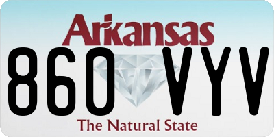 AR license plate 860VYV