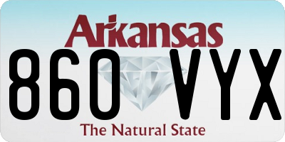 AR license plate 860VYX