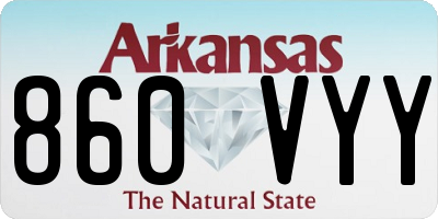 AR license plate 860VYY