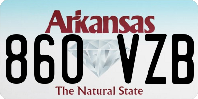 AR license plate 860VZB