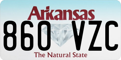 AR license plate 860VZC