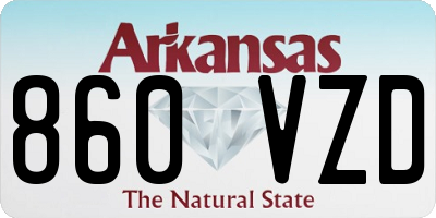AR license plate 860VZD