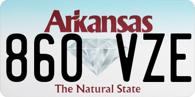 AR license plate 860VZE