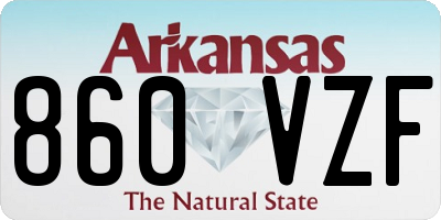 AR license plate 860VZF
