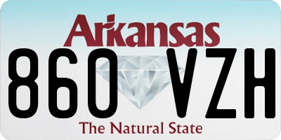 AR license plate 860VZH