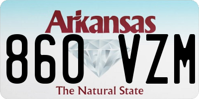 AR license plate 860VZM